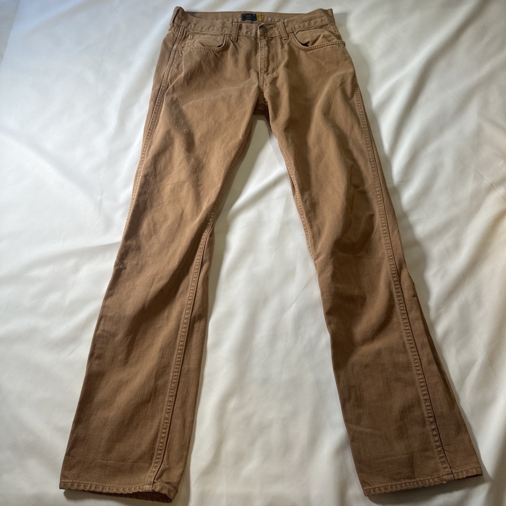 J Crew Corduroy Pants Mens 29x32 Tan Brown 770 Slim Straight Chino Khakis